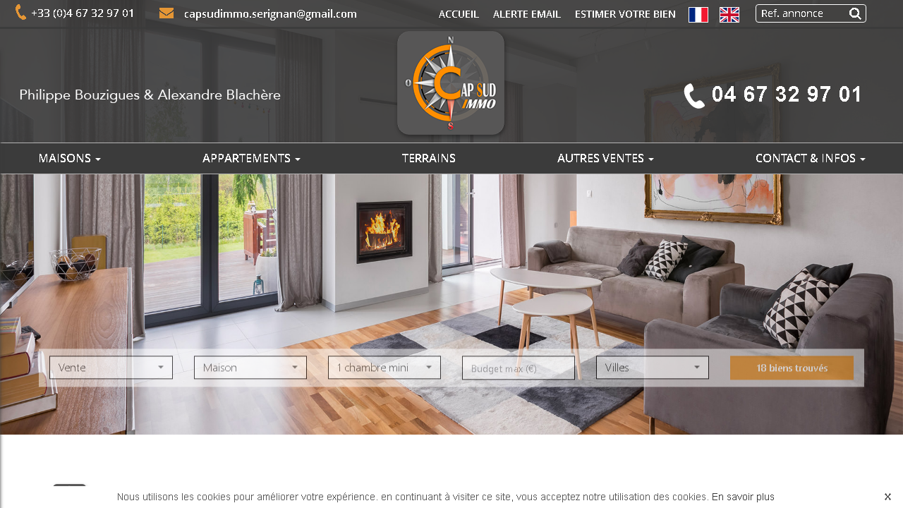 Capture d'écran de http://www.capsud-immo.com/